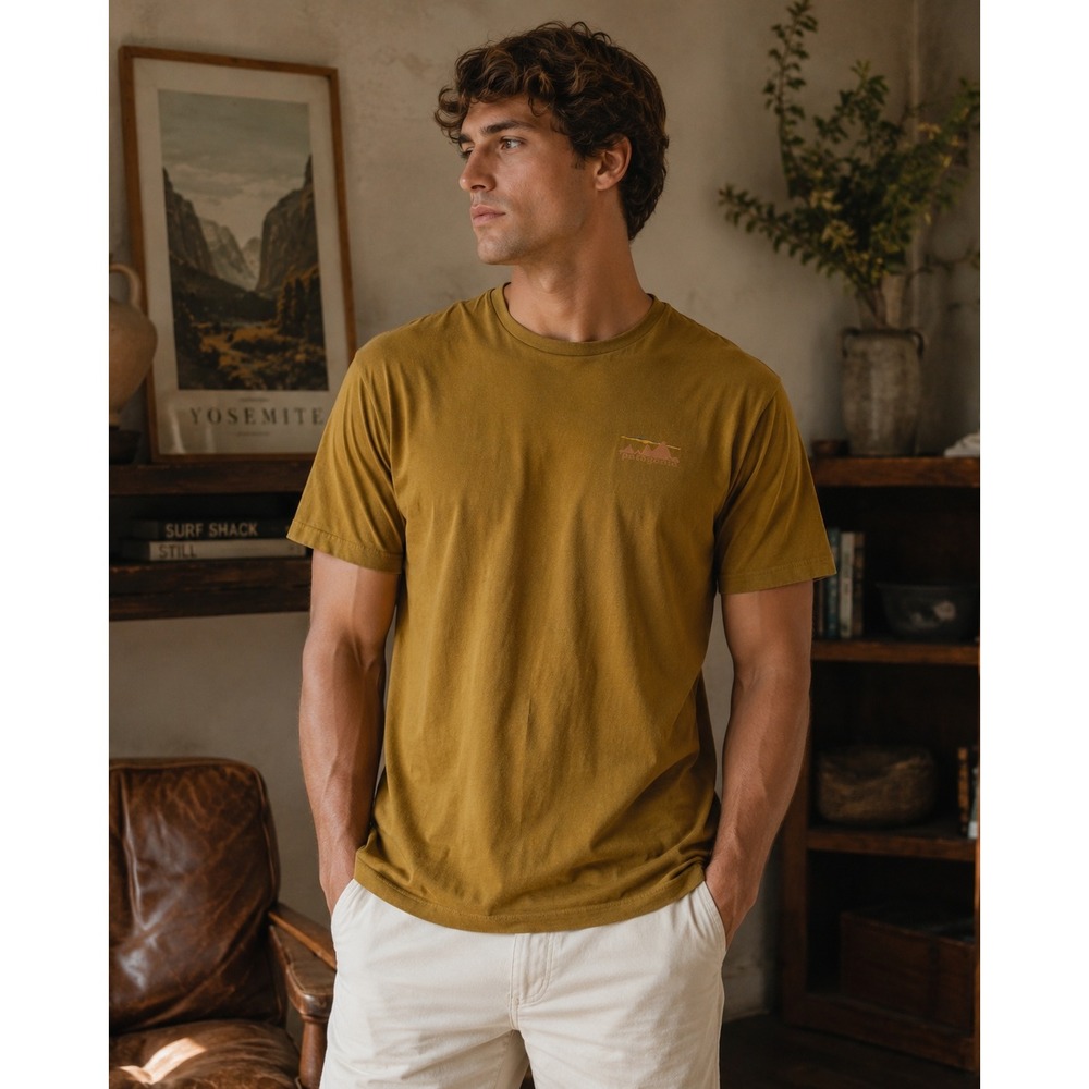 Patagonia Shirt Mens XXL Brown Orange Tee Gorpcore Hiking Outdoor